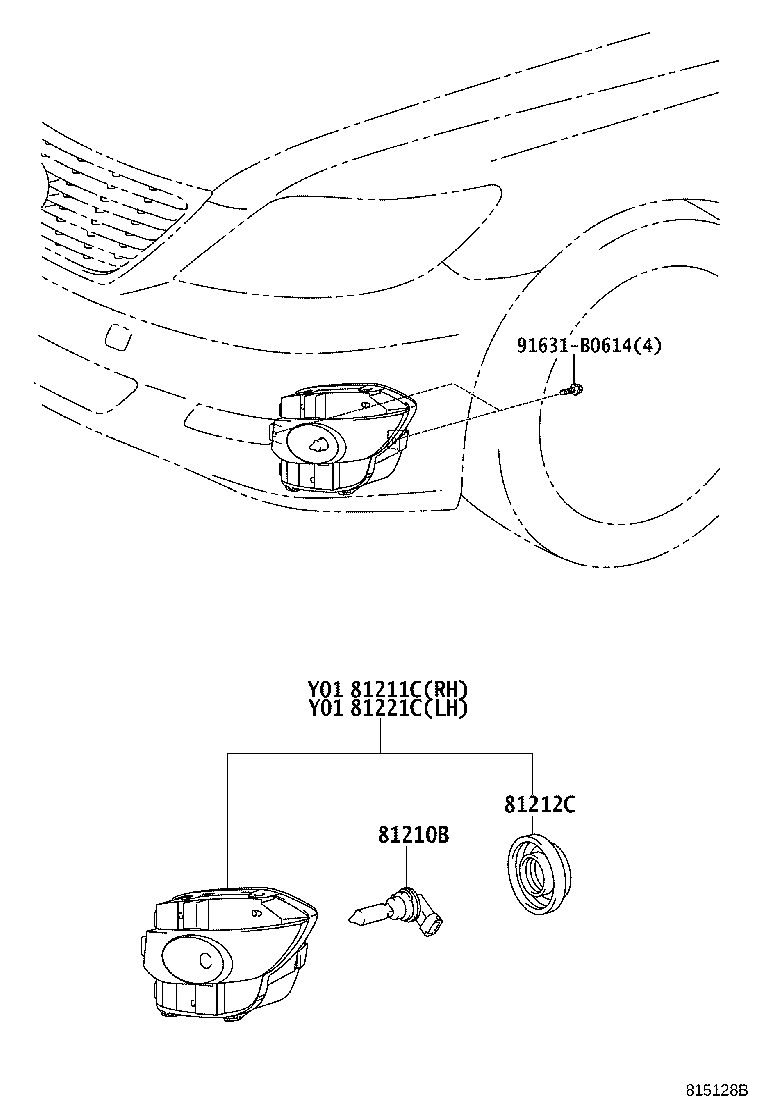81220-50110 LAMP ASSY, FOG, LH product image
