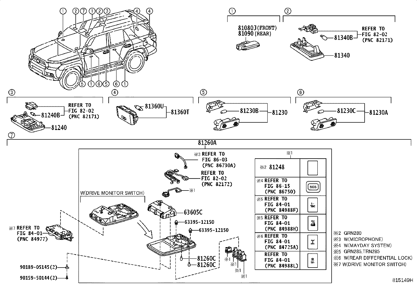 Toyota 81240-42020-E0 LAMP ASSY, ROOM, NO.1
