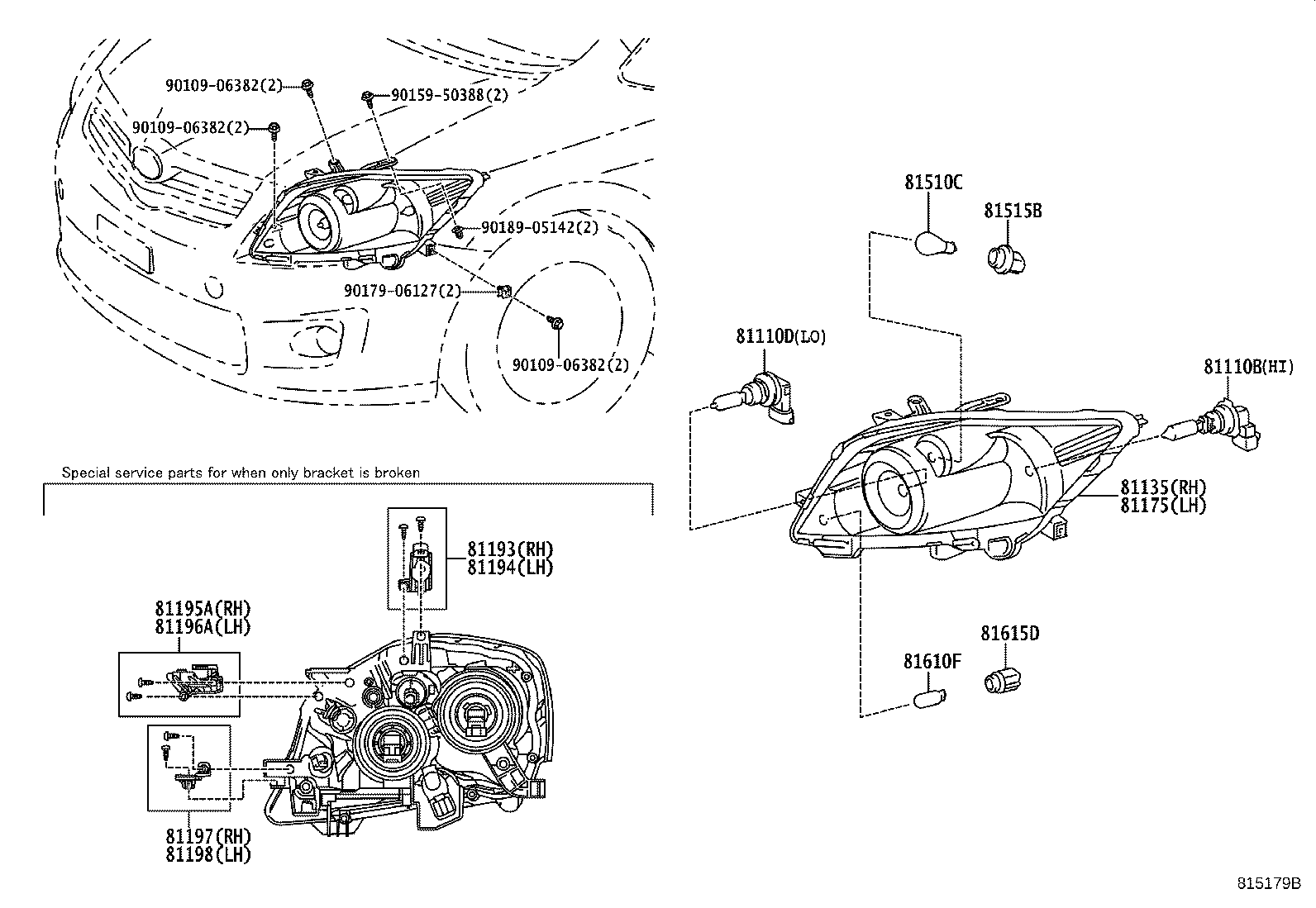 81107-52680 COMPUTER SUB-ASSY, HEADLAMP LIGHT CONTROL, RH product image