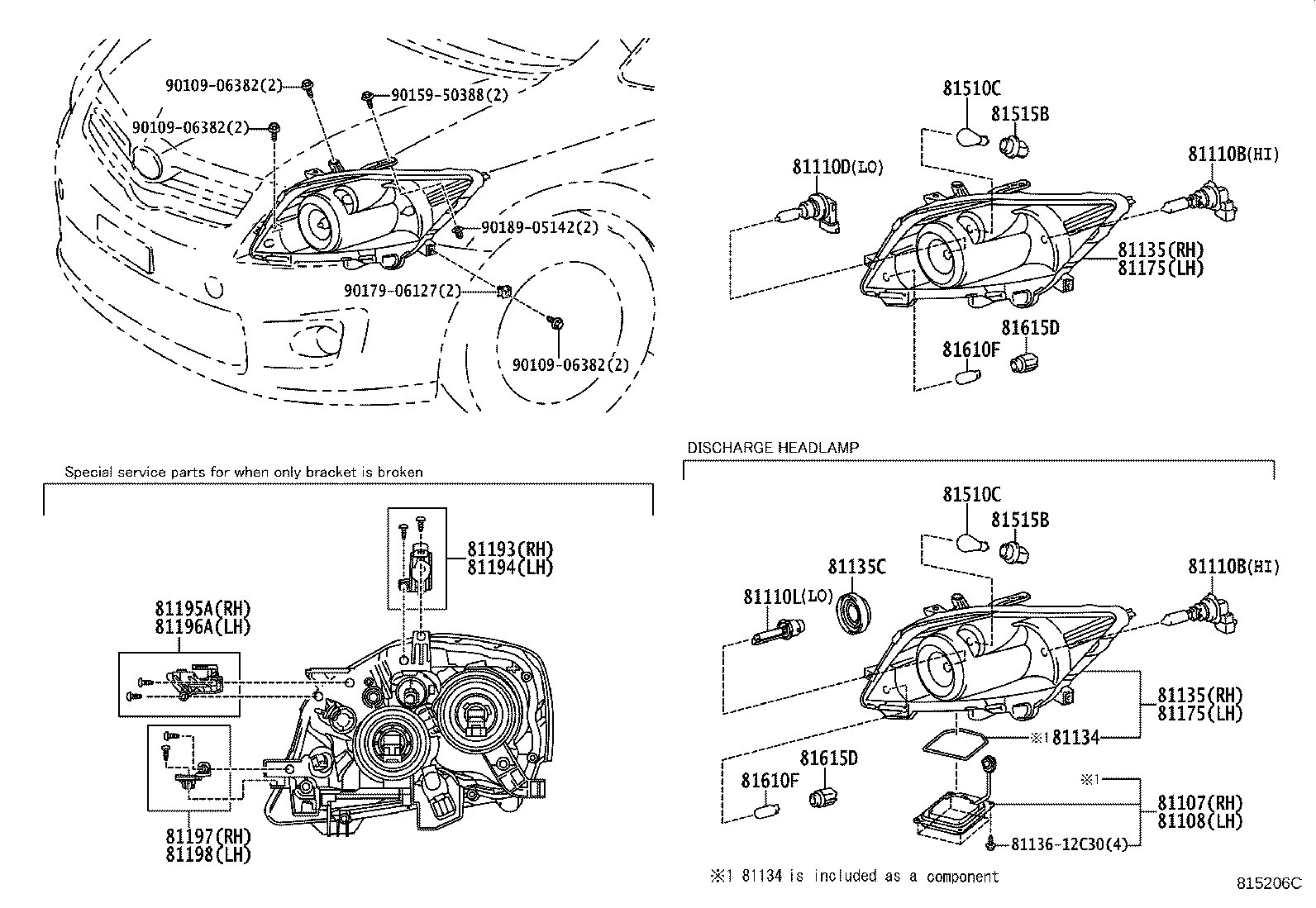 81107-52681 COMPUTER SUB-ASSY, HEADLAMP LIGHT CONTROL, RH product image