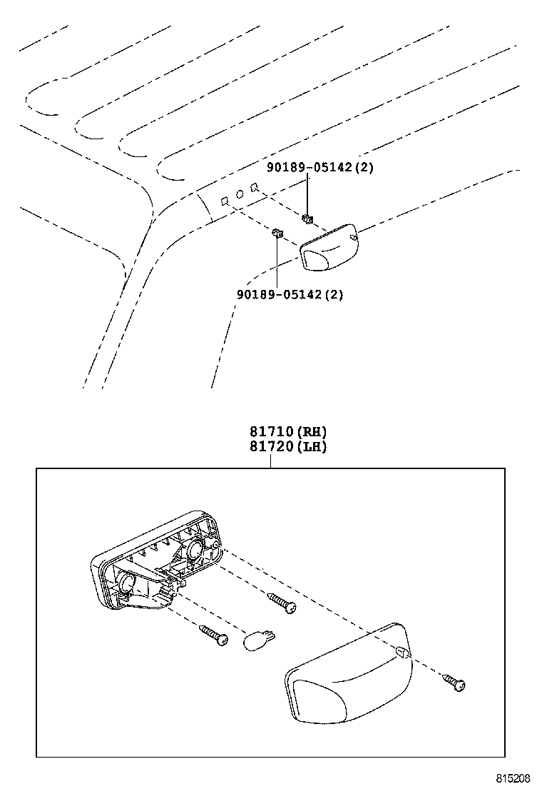 81720-37040 LAMP ASSY, FRONT MARKER, LH product image