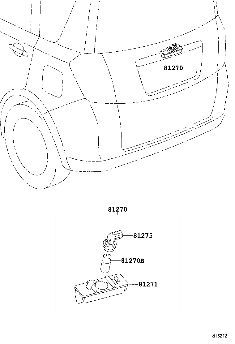81270-30291 LAMP ASSY, LICENSE PLATE product image