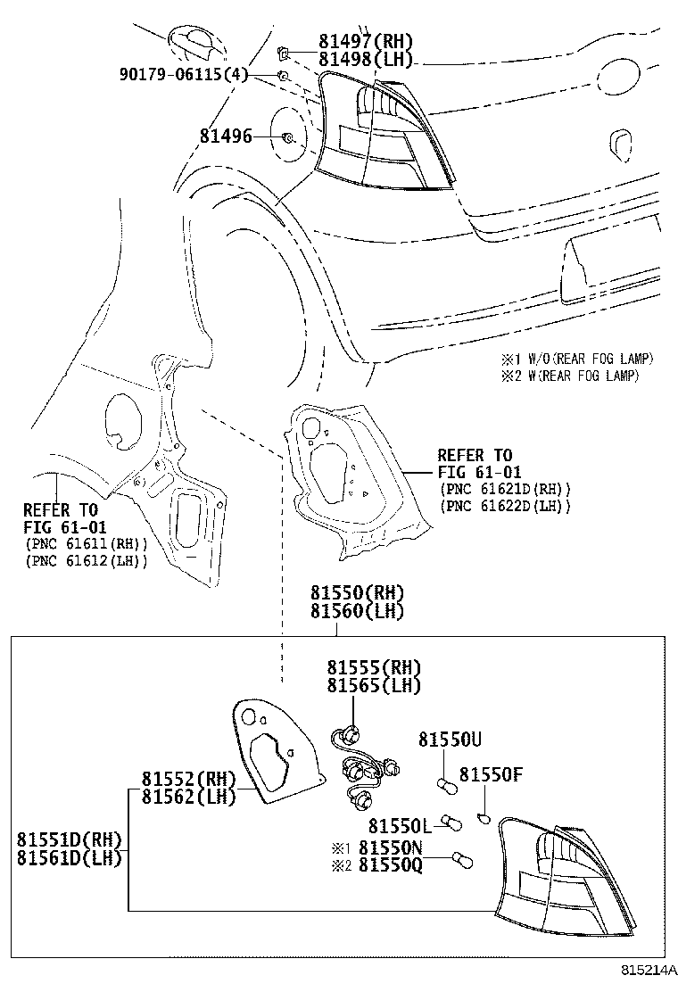 81550-0D280 LAMP ASSY, REAR COMBINATION, RH product image