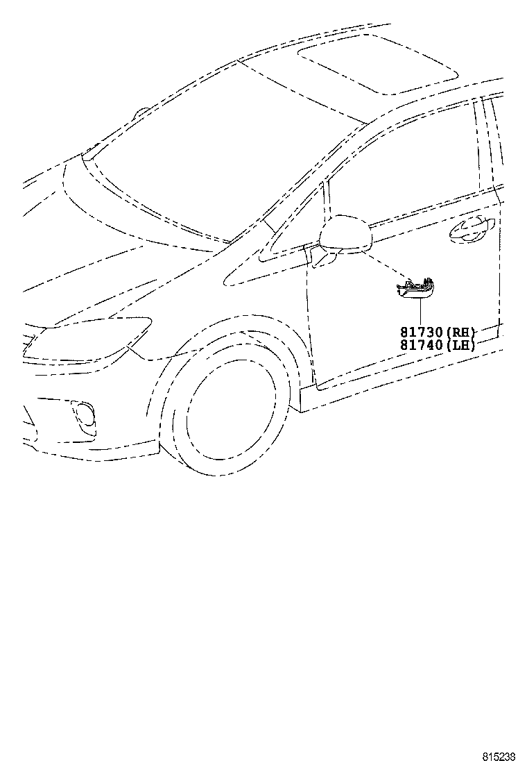 81730-30160 LAMP ASSY, SIDE TURN SIGNAL, RH product image