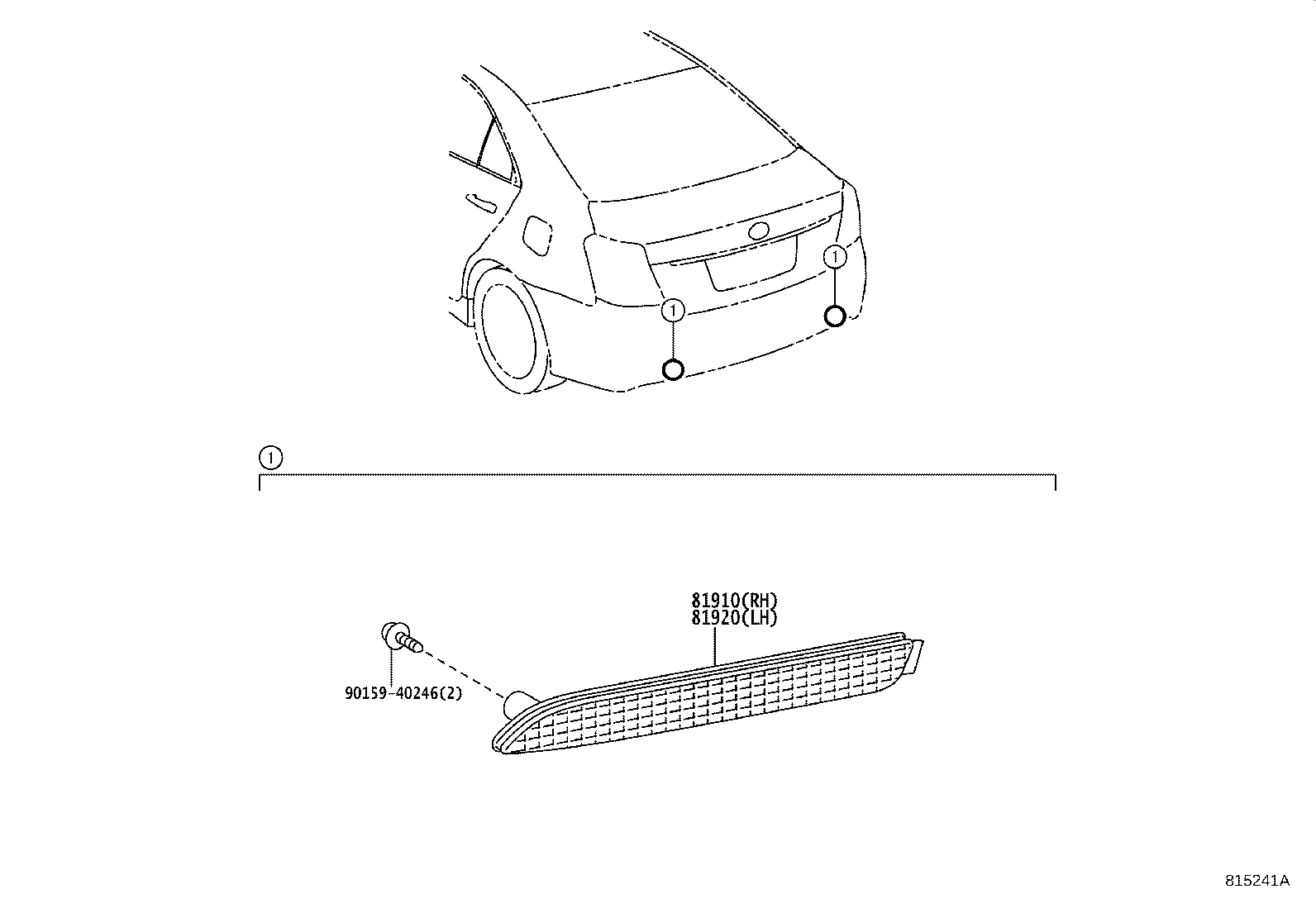 81910-75010 REFLECTOR ASSY, REFLEX, RH product image