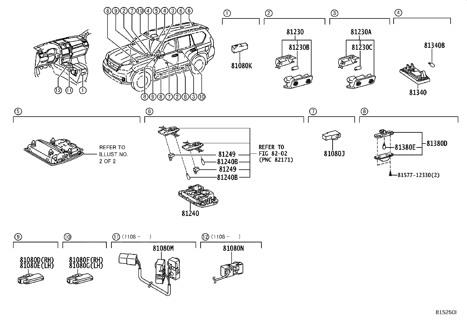 Toyota 81360-60040-A1 LAMP ASSY, ROOM, NO.1