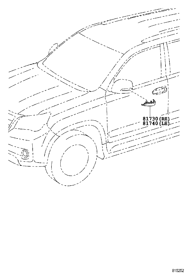 81740-60100 LAMP ASSY, SIDE TURN SIGNAL, LH product image