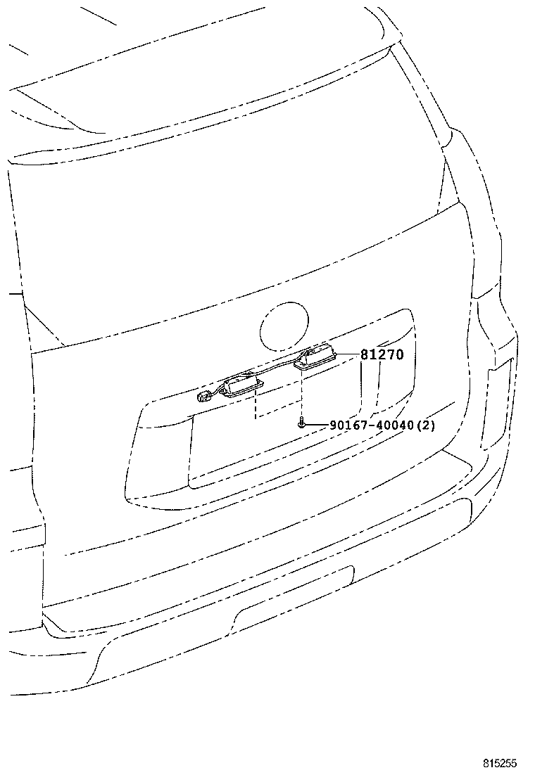 81275-60450 CORD, LICENSE PLATE LAMP product image