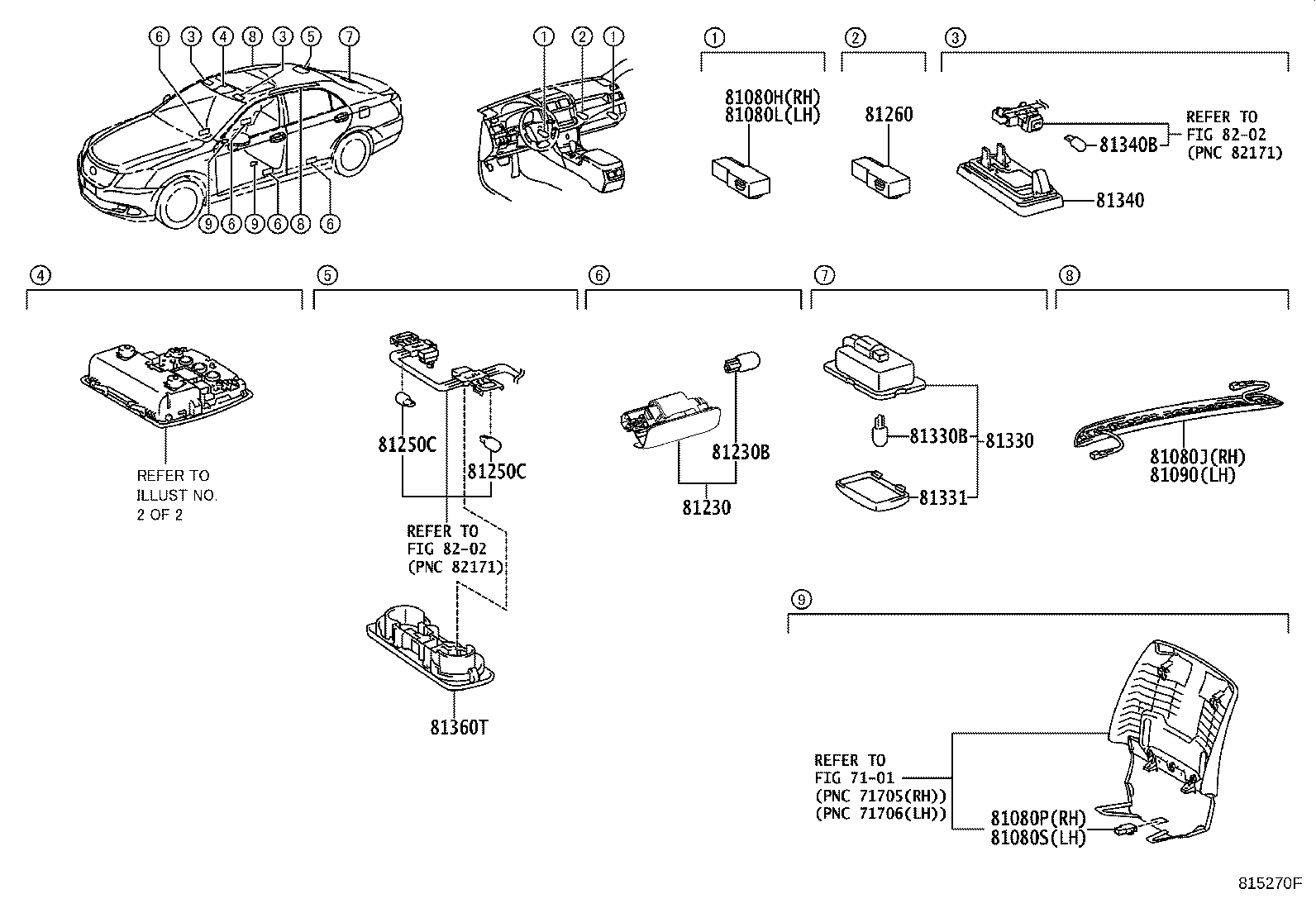 81260-0N080-B0 LAMP ASSY, MAP product image