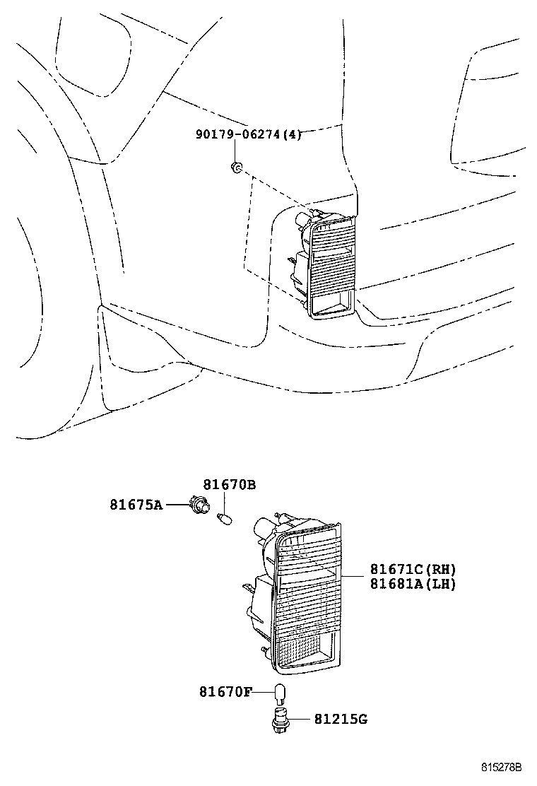 81675-60120 PLUG, SOCKET(FOR BACK-UP LAMP) product image