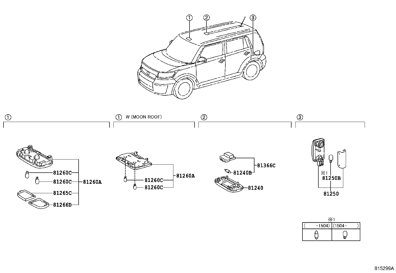 81260-12550-B0 LAMP ASSY, MAP product image