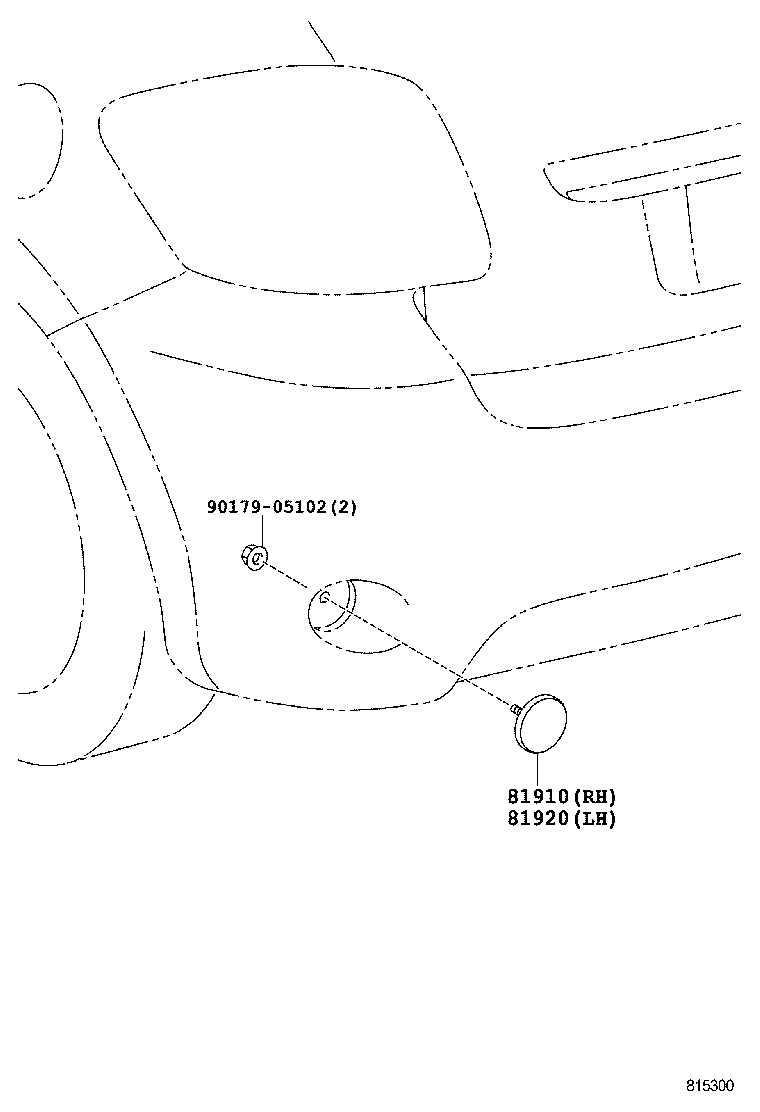 81910-02100 REFLECTOR ASSY, REFLEX, RH product image
