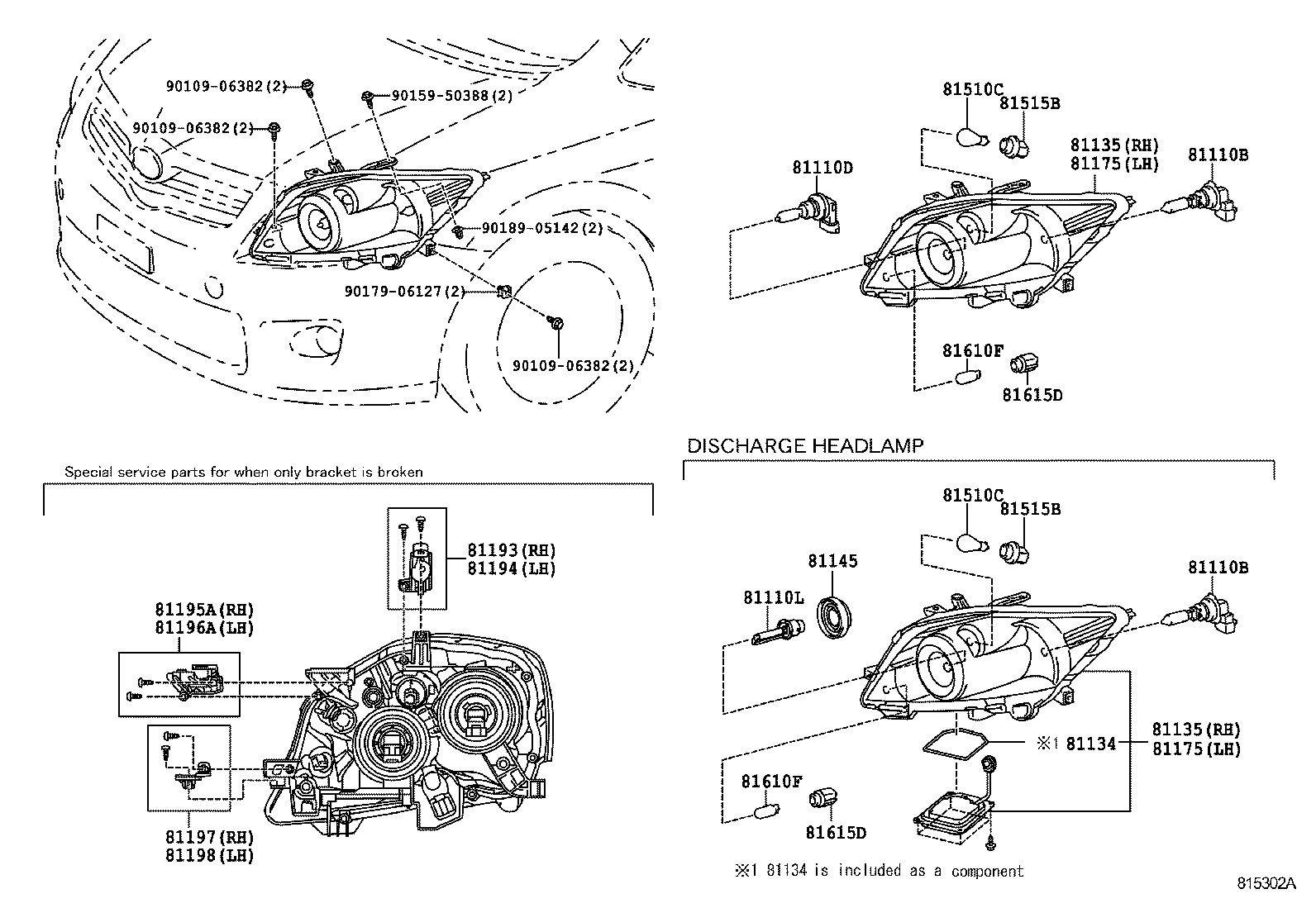 81130-02470 UNIT ASSY, HEADLAMP, RH product image
