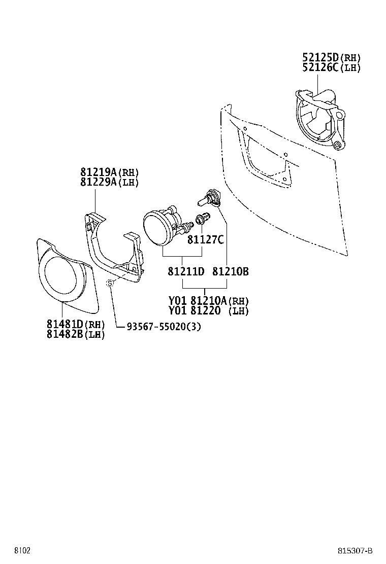 90049-51144 BULB, FOG LAMP product image