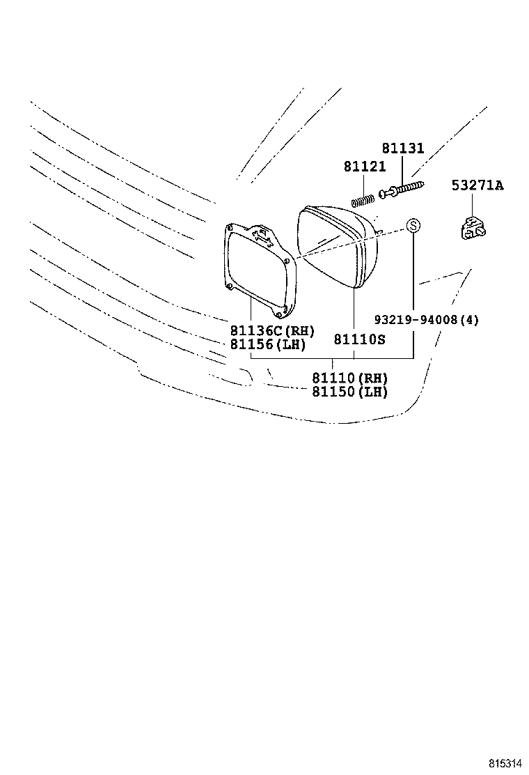 81121-28250 SPRING, HEADLAMP TENSION product image