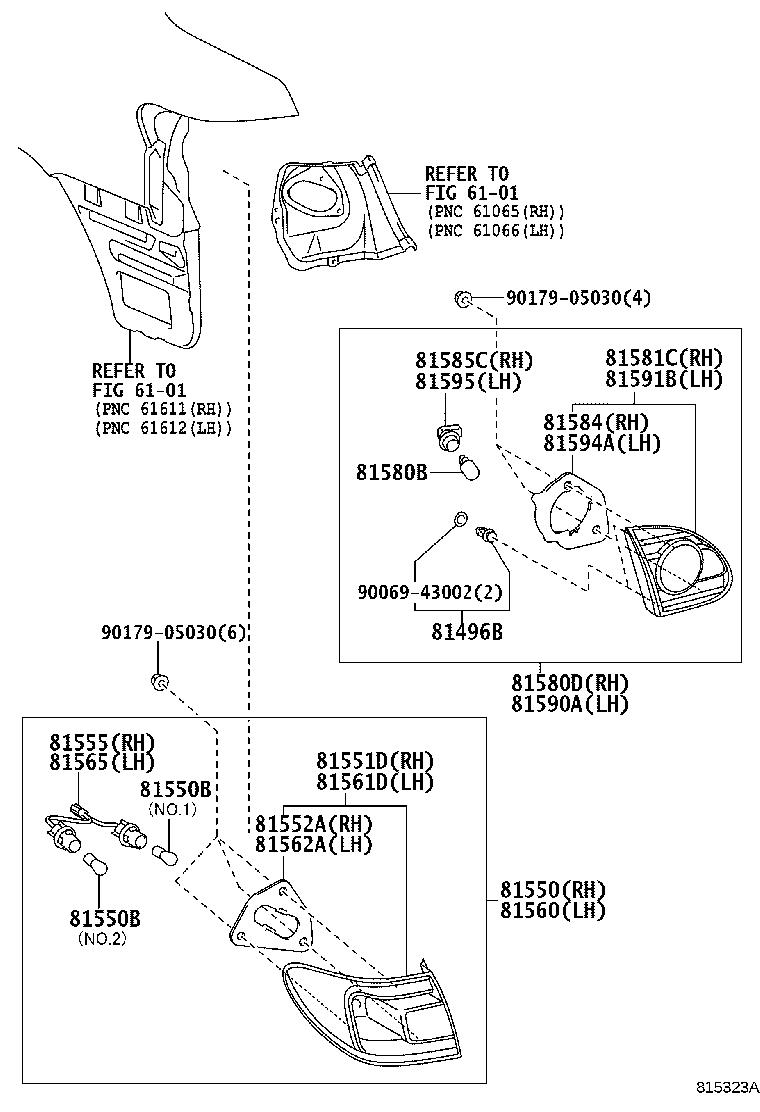 81550-02430 LAMP ASSY, REAR COMBINATION, RH product image