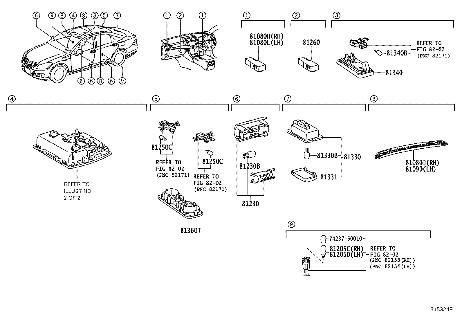 81090-30010-B0 LAMP ASSY, INTERIOR ILLUMINATION, NO.2 product image