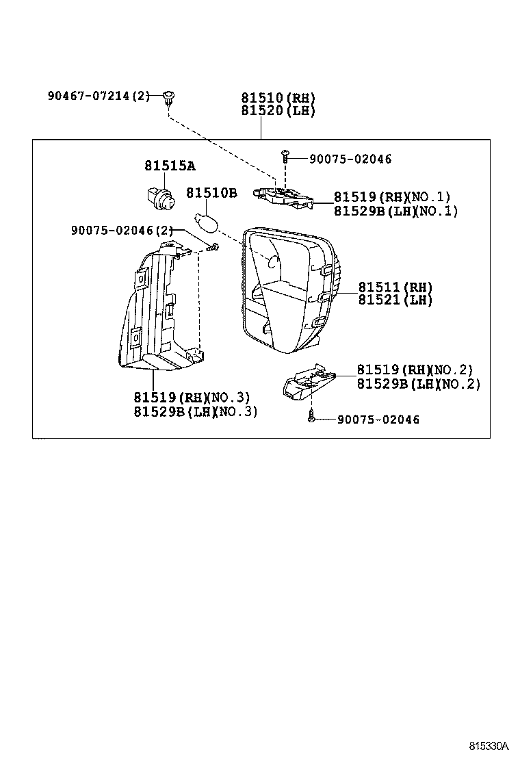 81510-47040 LAMP ASSY, FRONT TURN SIGNAL, RH product image