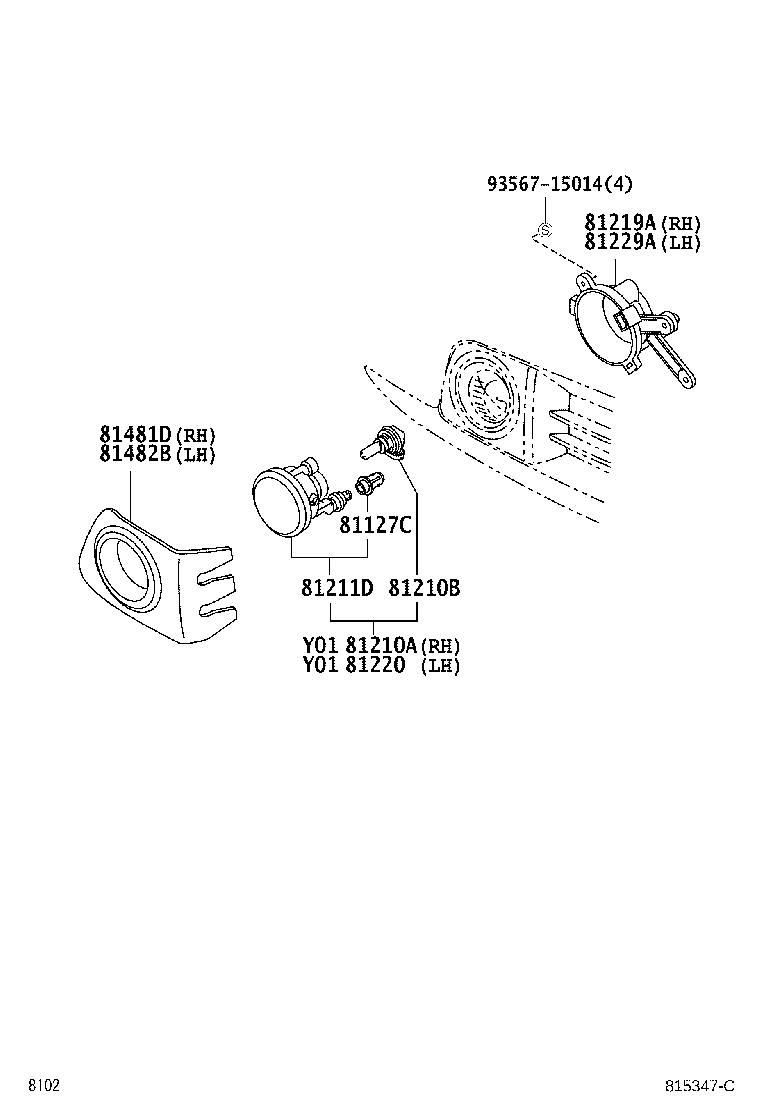 90049-51144 BULB, FOG LAMP product image