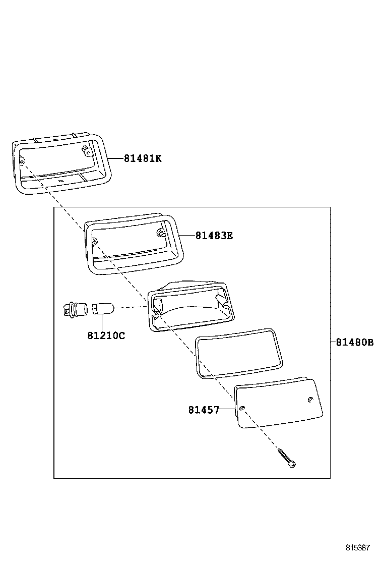 81481-58110 BRACKET, REAR FOG LAMP product image