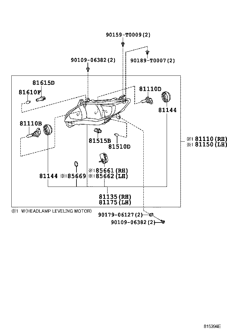 81107-02771 COMPUTER SUB-ASSY, HEADLAMP LIGHT CONTROL, RH product image