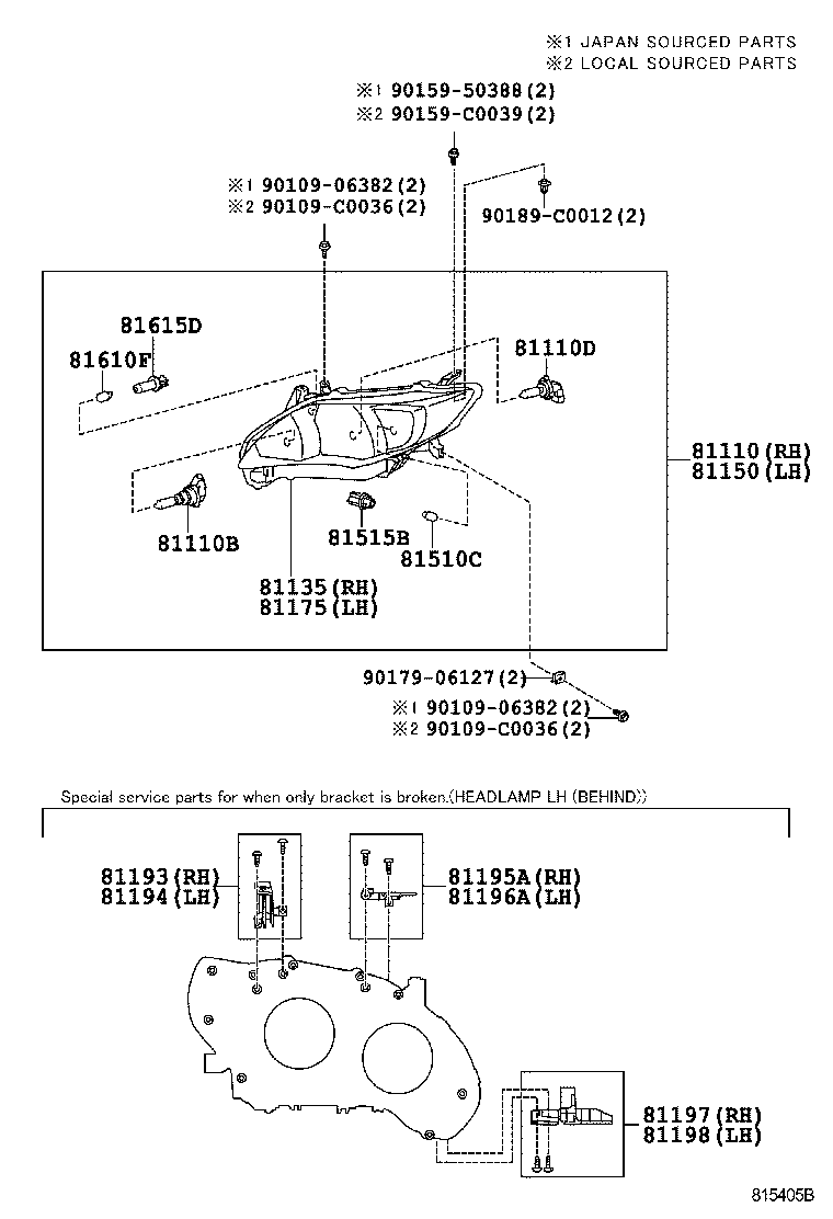 90069-81074 SOCKET, FRONT TURN SIGNAL LAMP product image