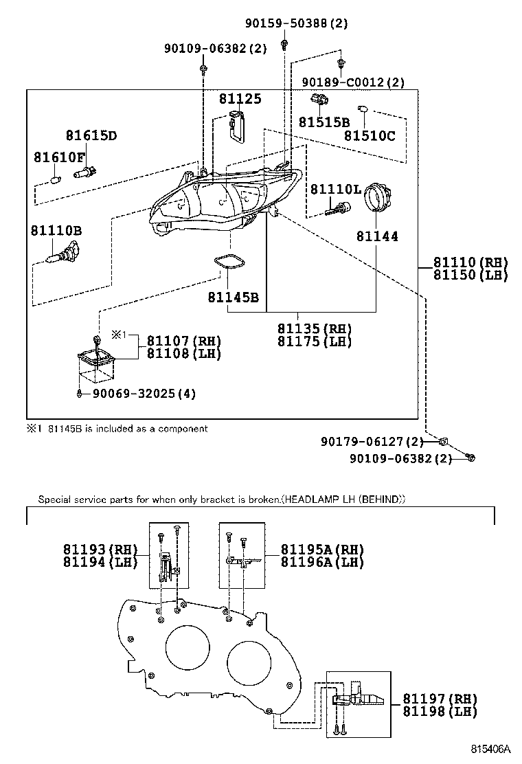 90069-81074 SOCKET, FRONT TURN SIGNAL LAMP product image
