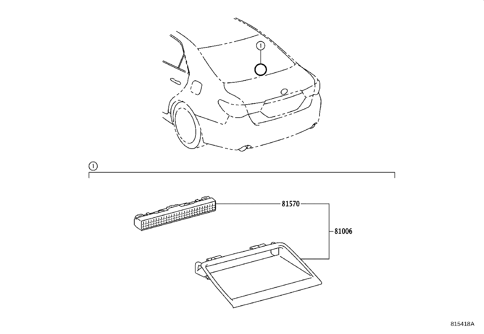 81570-0P030 LAMP ASSY, CENTER STOP product image