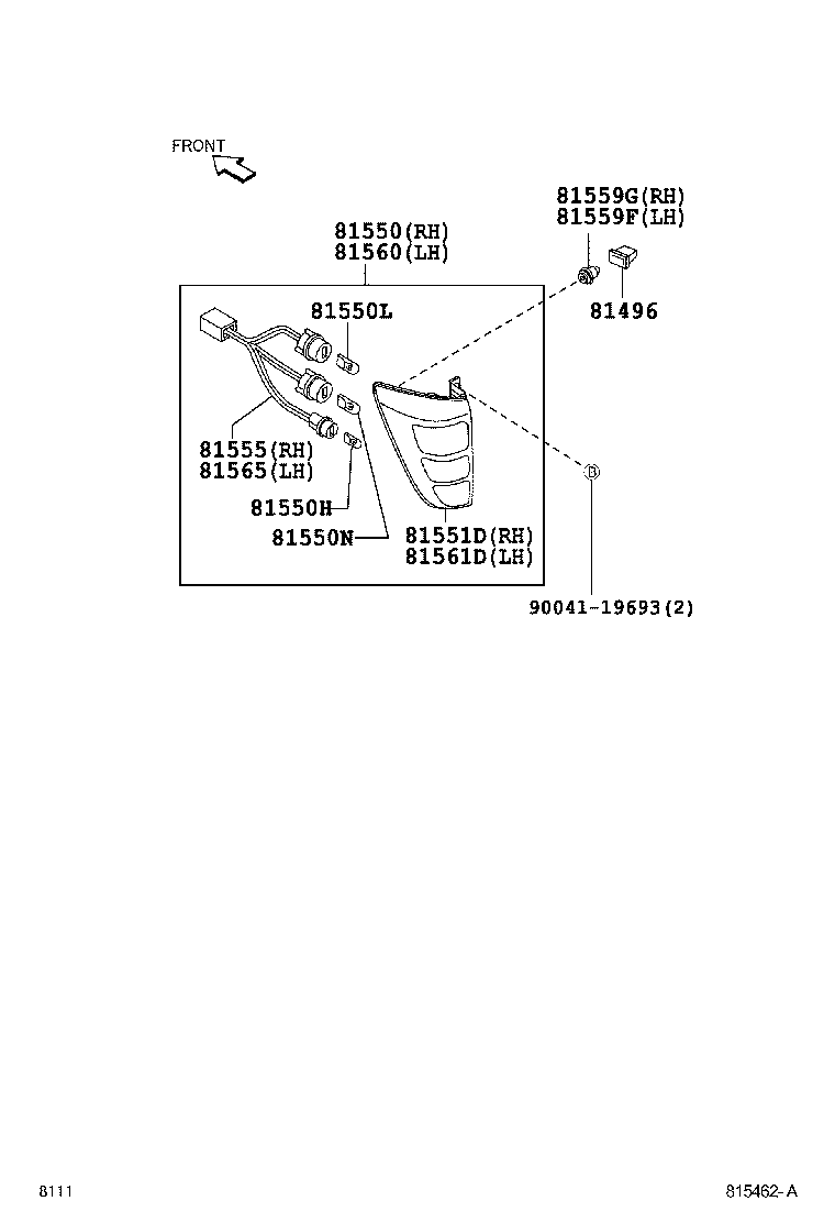 90049-51143 BULB, REAR TURN SIGNAL LAMP product image