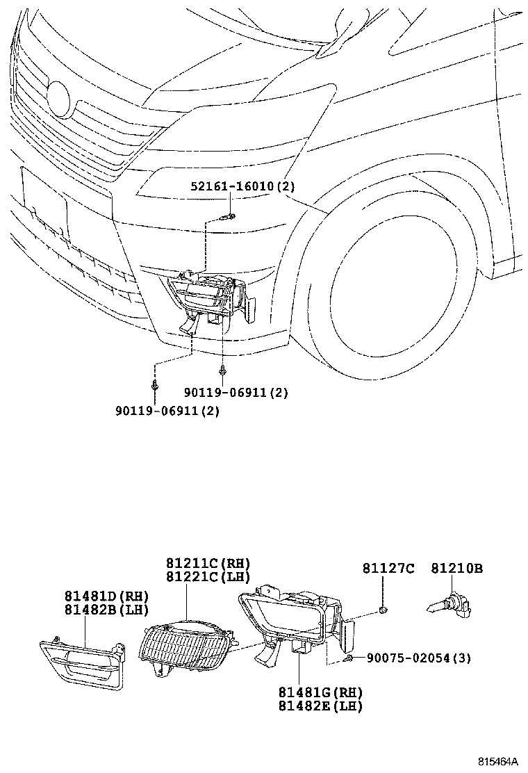 81482-58030 BRACKET, FOG LAMP, LH product image