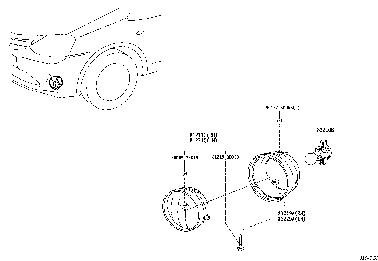 90981-WD015 BULB, FOG LAMP product image
