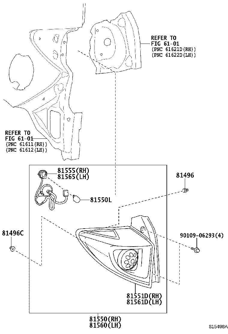 81550-52C70 LAMP ASSY, REAR COMBINATION, RH product image