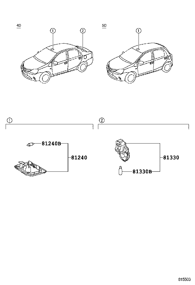 81330-02030 LAMP ASSY, LUGGAGE COMPARTMENT, NO.1 product image