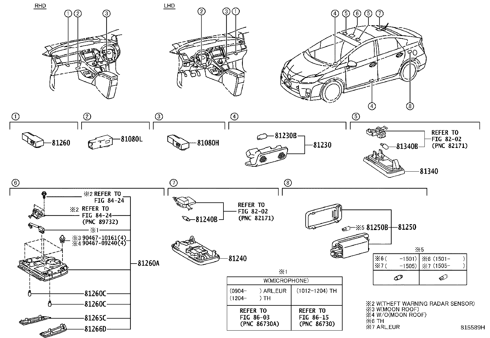 81330-58010 LAMP ASSY, ROOM, NO.2 product image