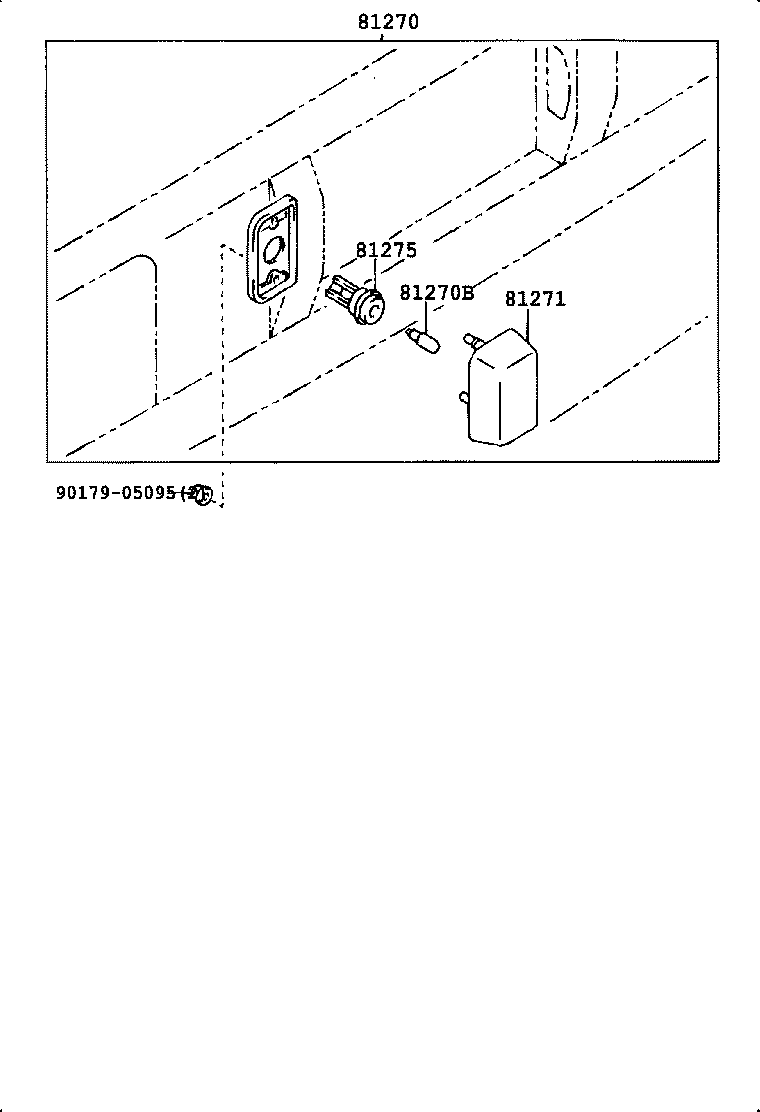 81271-01050 LENS, LICENSE PLATE LAMP product image