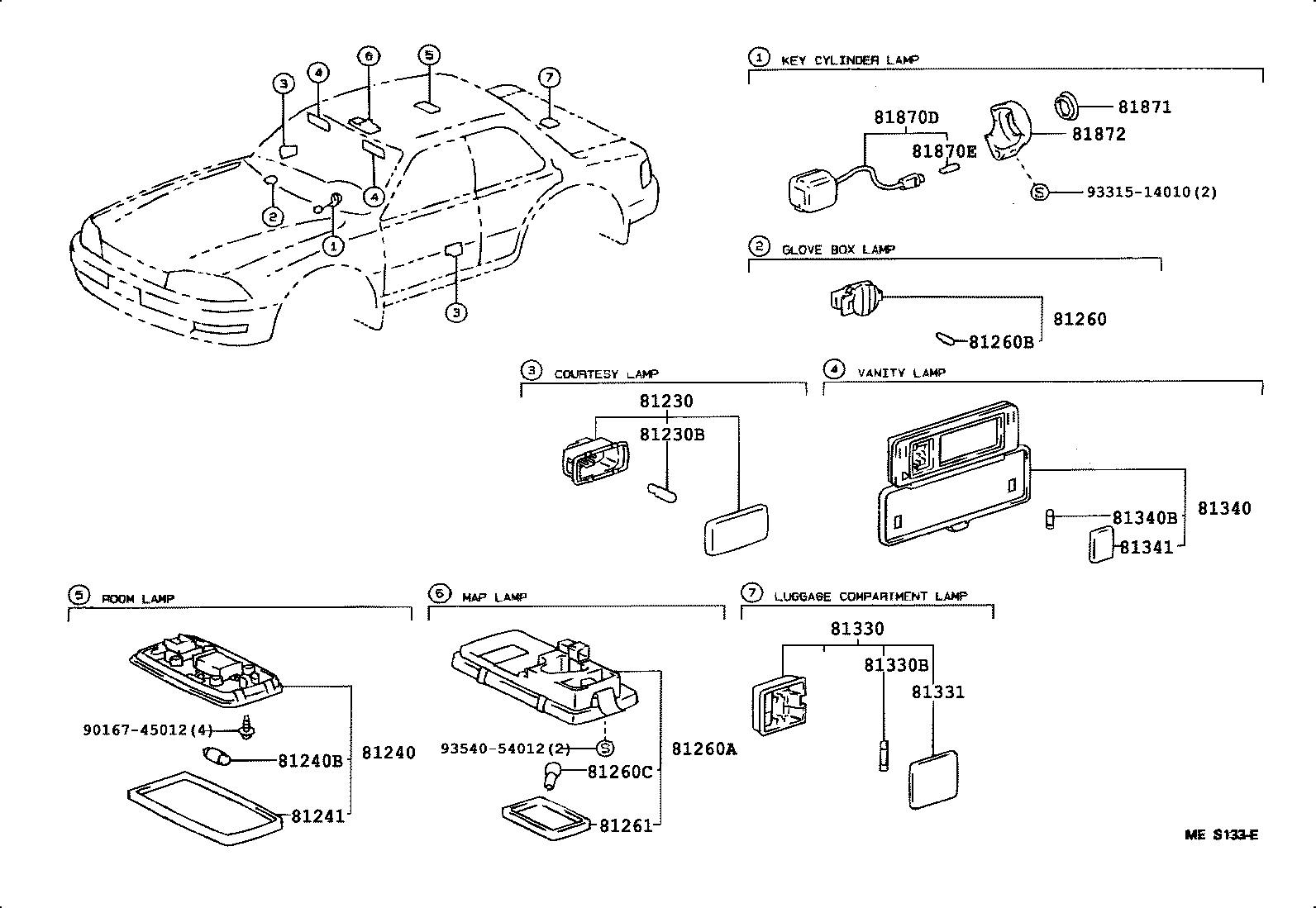 81871-33010 LENS, KEY ILLUMINATION product image