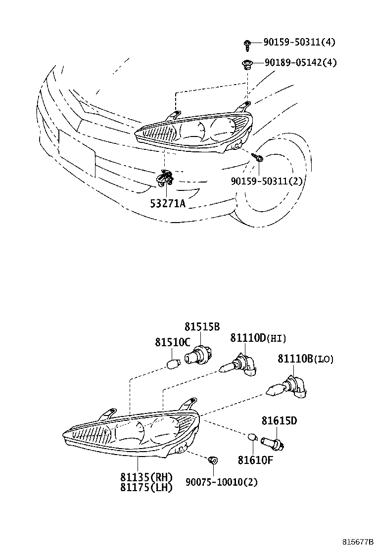81107-28560 COMPUTER SUB-ASSY, HEADLAMP LIGHT CONTROL, RH product image