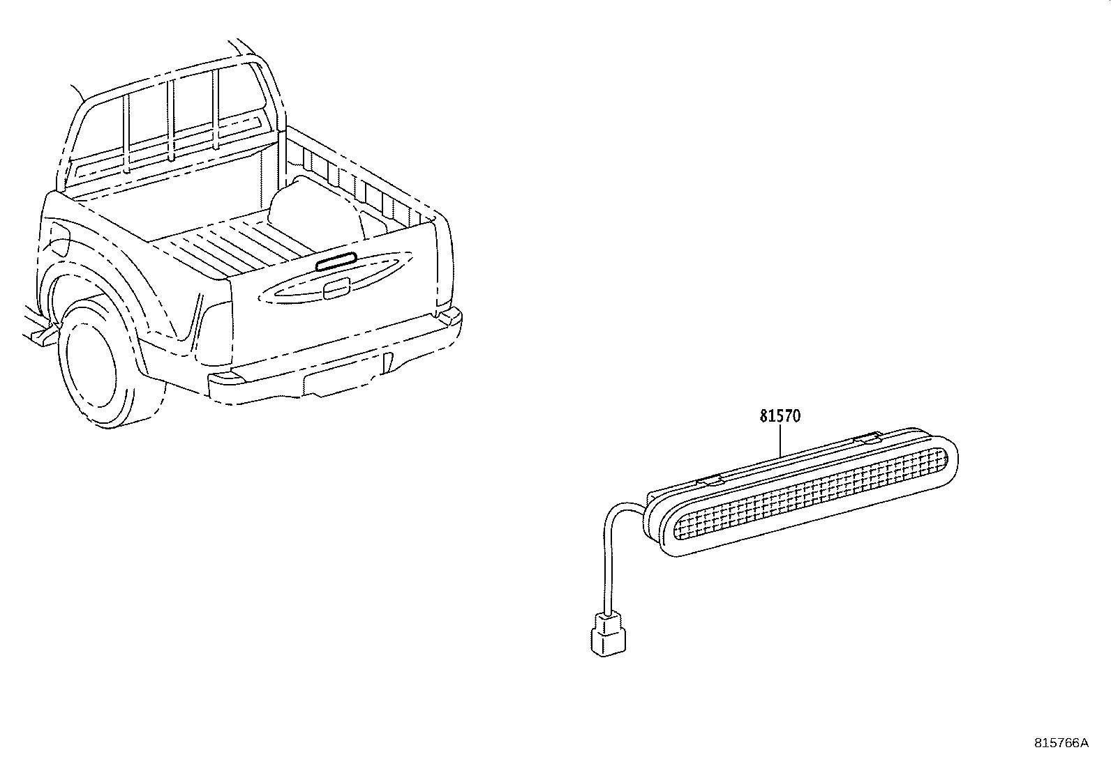 Toyota 81570-71030 LAMP ASSY, CENTER STOP