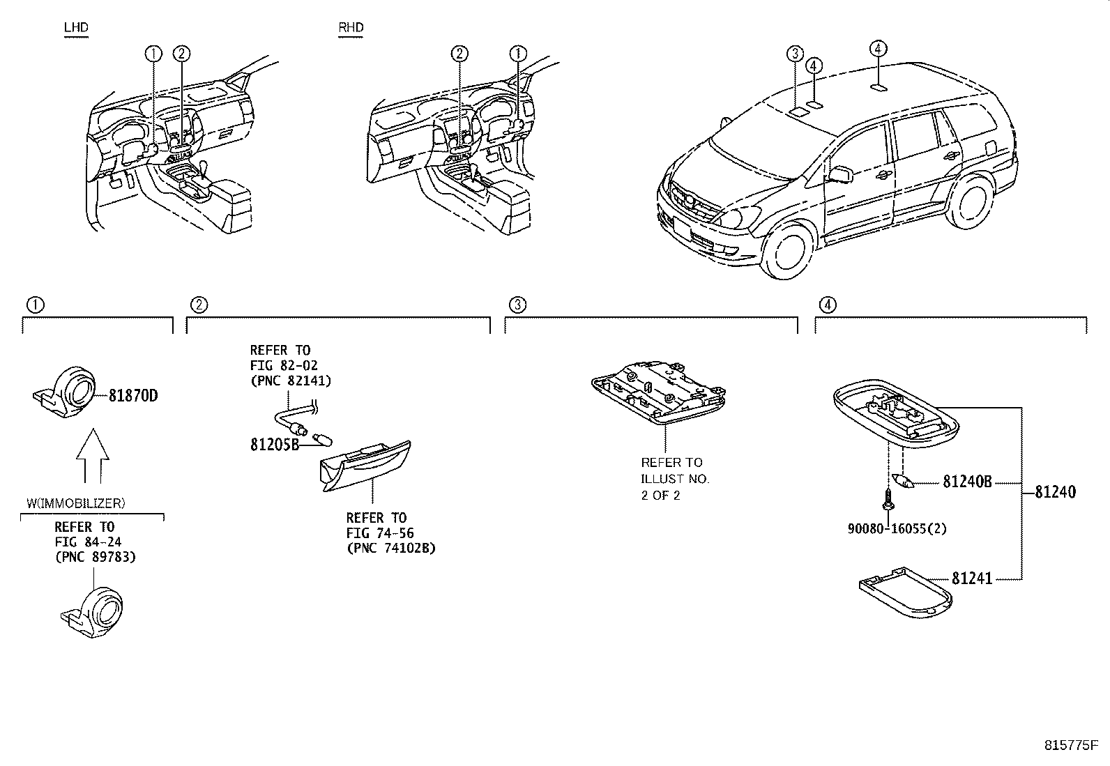 81870-0K030 LAMP ASSY, KEY CYLINDER product image