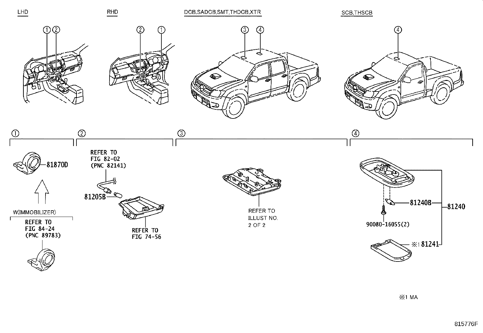 Toyota 81260-0K080-B0 LAMP ASSY, MAP