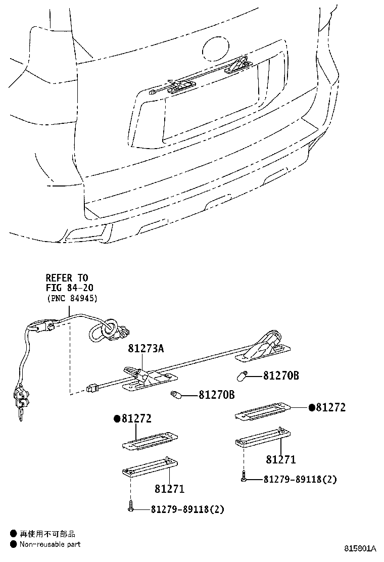 81275-33060 SOCKET AND WIRE, LICENSE PLATE LAMP product image