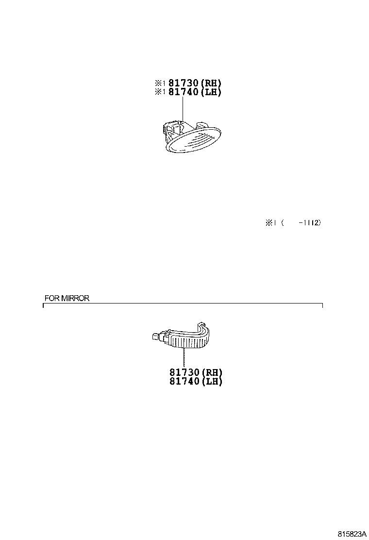 81730-52071 LAMP ASSY, SIDE TURN SIGNAL, RH product image