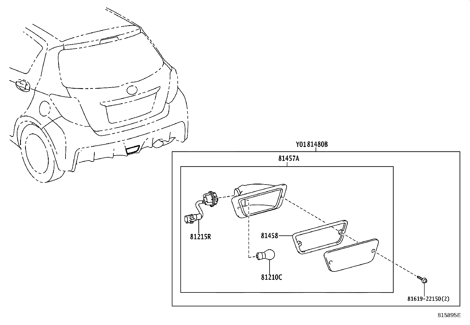 81480-13010 LAMP ASSY, REAR FOG product image