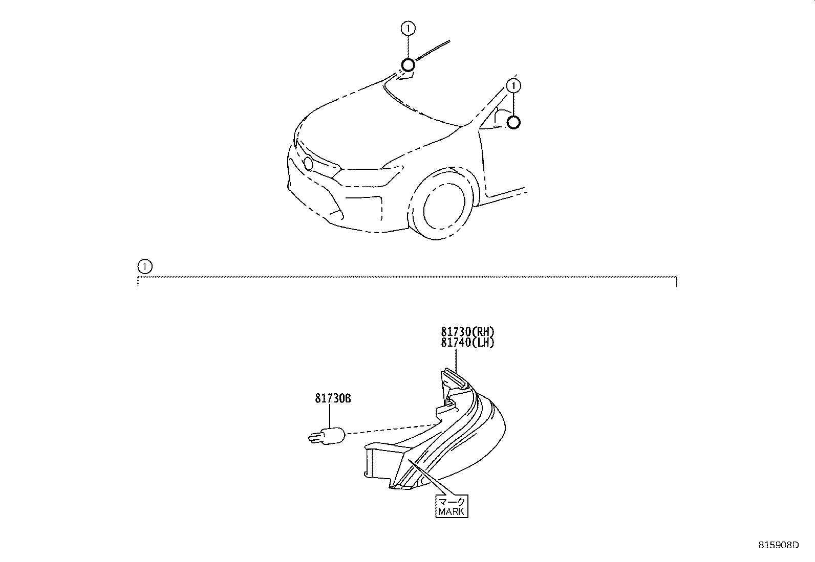 81740-06060 LAMP ASSY, SIDE TURN SIGNAL, LH product image