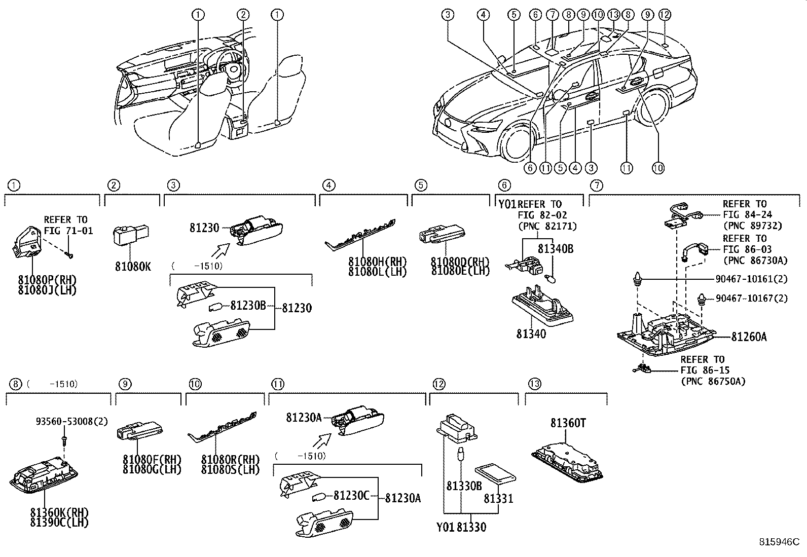 81206-30040-C0 LAMP ASSY, MAP product image