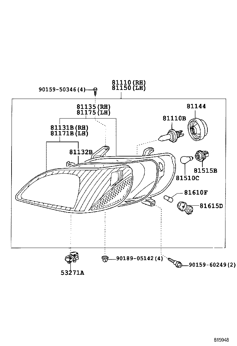 53271-52010 BRACKET, HEADLAMP MOUNTING product image