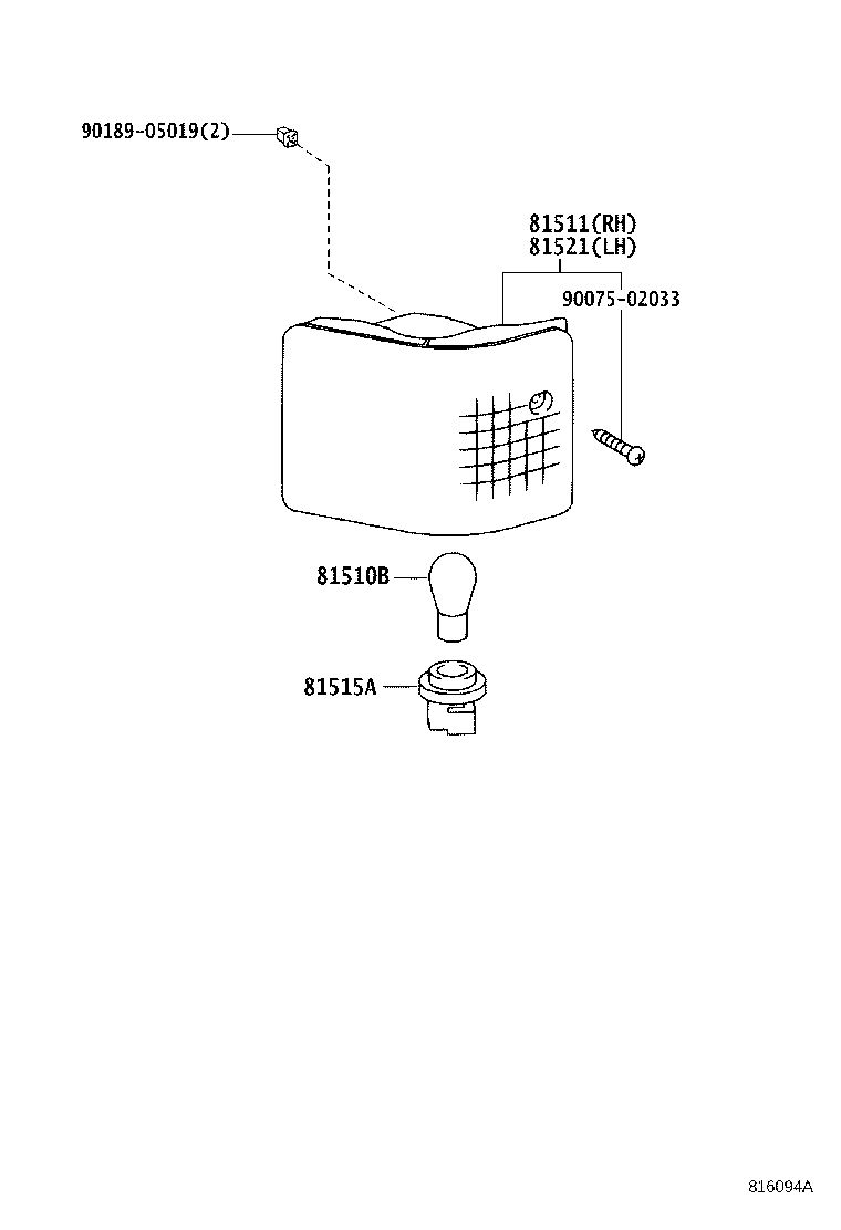 81511-37130 LENS, FRONT TURN SIGNAL LAMP, RH product image