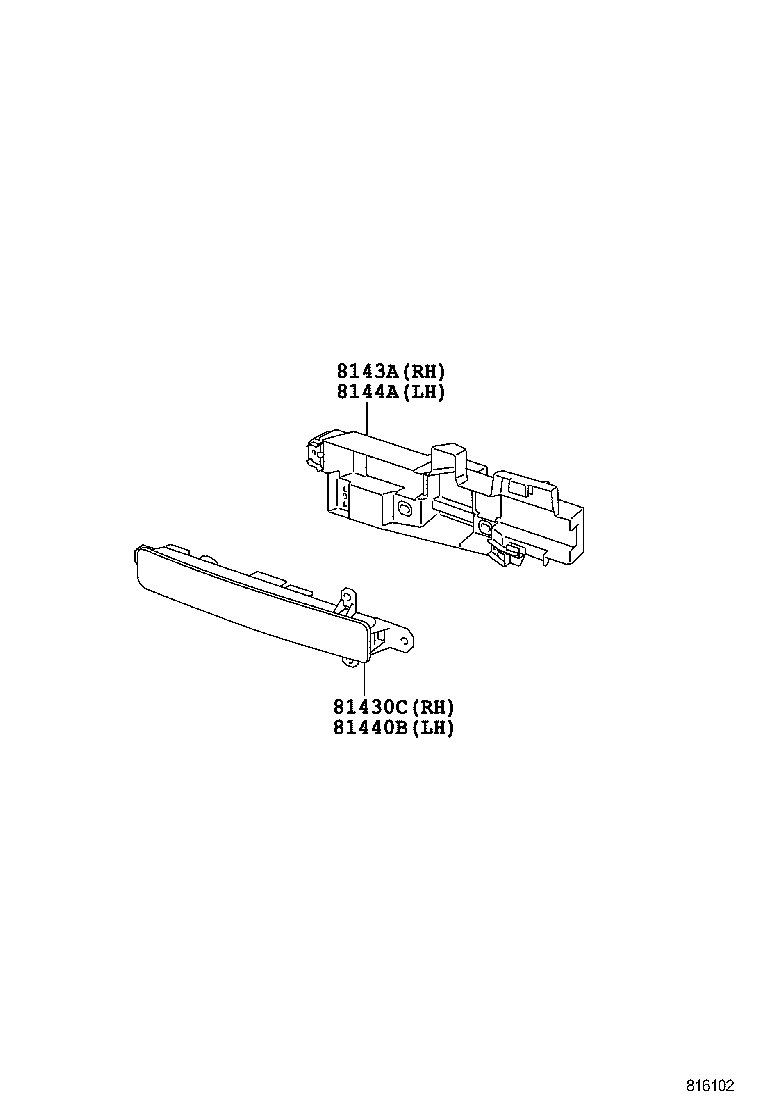 8143A-0H010 BRACKET, DAYTIME RUNNING LAMP, RH product image