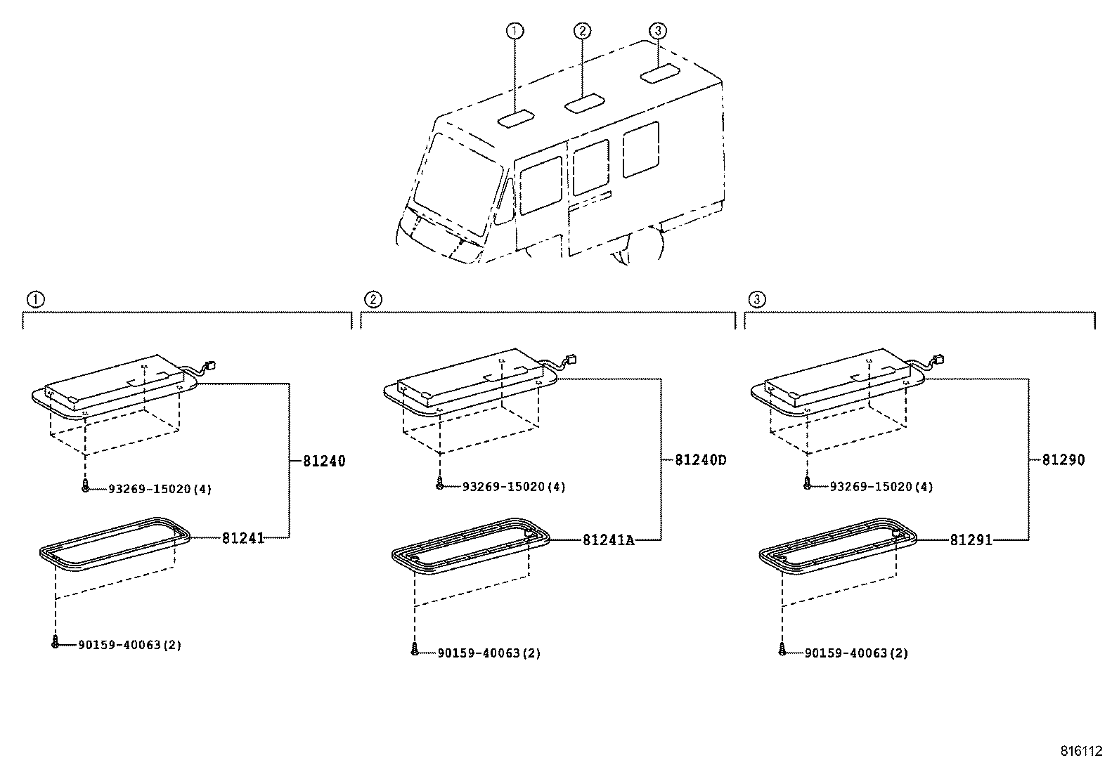 81240-37130-A0 LAMP ASSY, ROOM, NO.1 product image