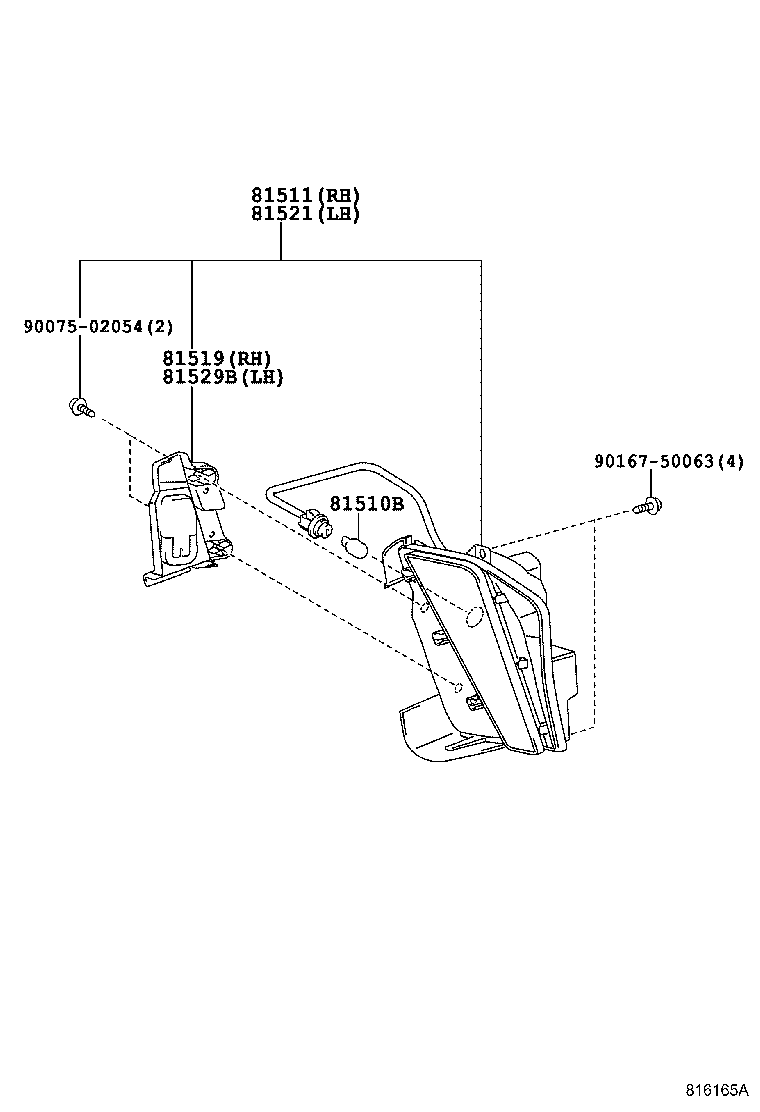81519-47070 BRACKET, FRONT TURN SIGNAL LAMP, RH product image